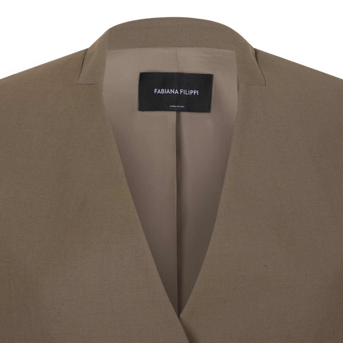 Fabiana Filippi Beige Minimal Tailored Blazer.