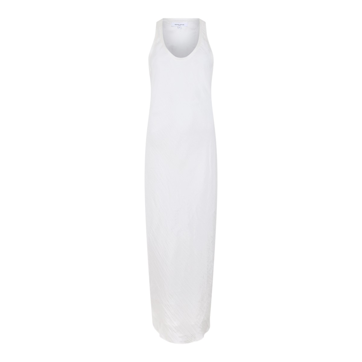 Maison Kitsun White Sleeveless Midi Dress.