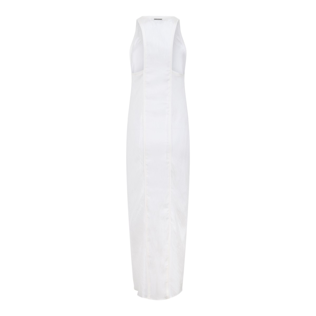 Maison Kitsun White Sleeveless Midi Dress.