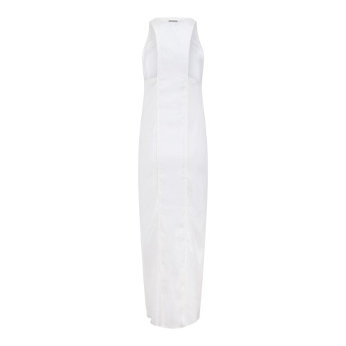 Maison Kitsun White Sleeveless Midi Dress.