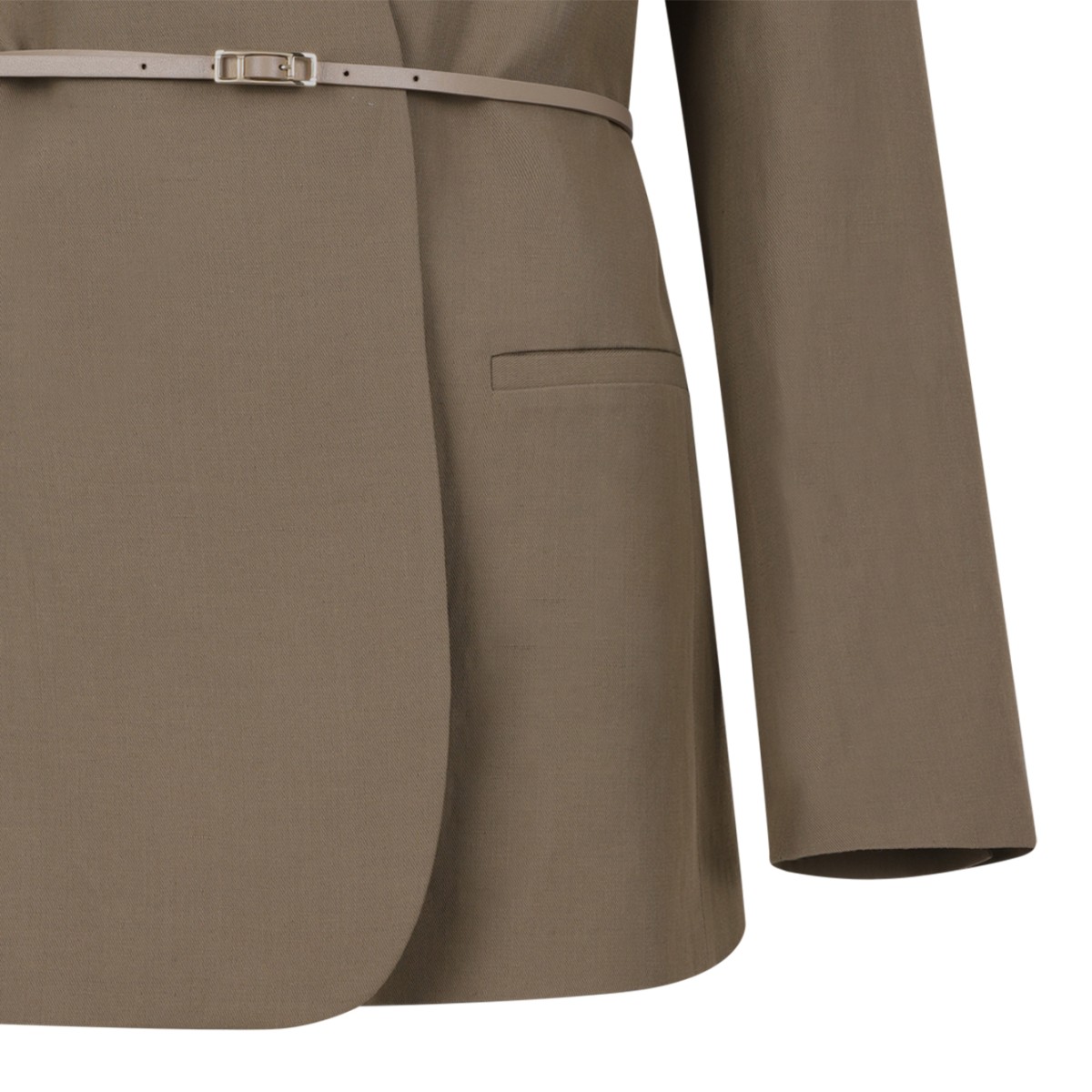 Fabiana Filippi Beige Minimal Tailored Blazer.