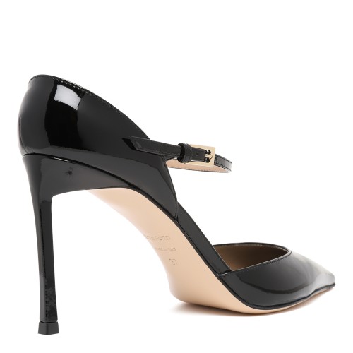 Tom Ford Black Patent Leather Pointed-Toe Pumps.