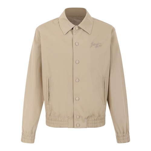 Balmain Beige Cotton Button-Up Jacket.  