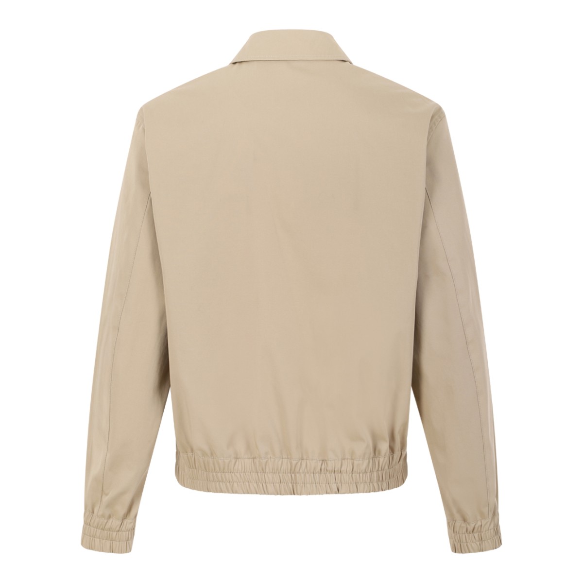 Balmain Beige Cotton Button-Up Jacket.  