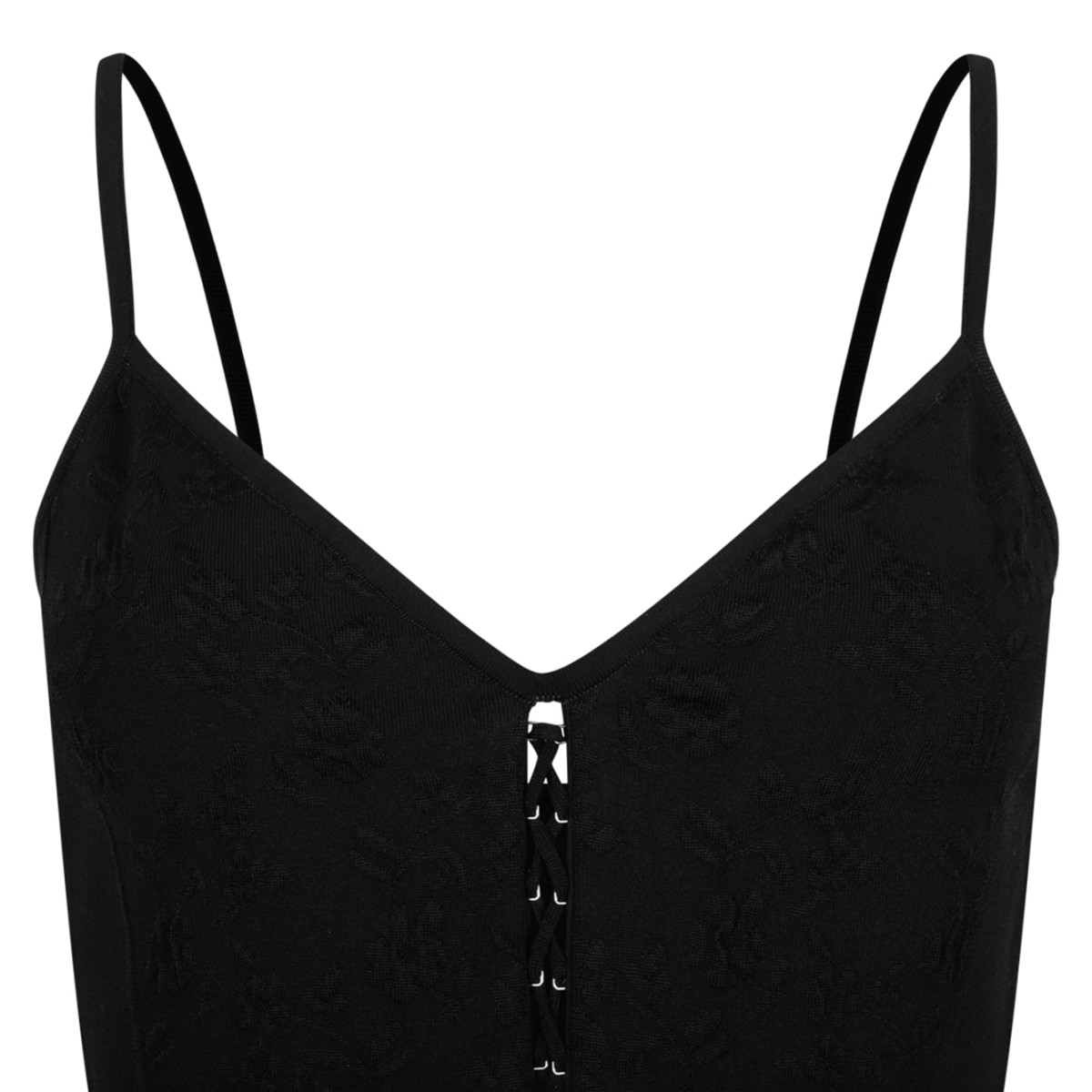Alexander McQueen Black Corset Lace-Up Top.