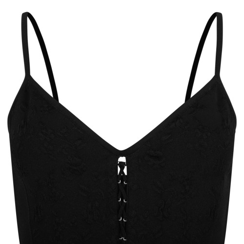 Alexander McQueen Black Corset Lace-Up Top.