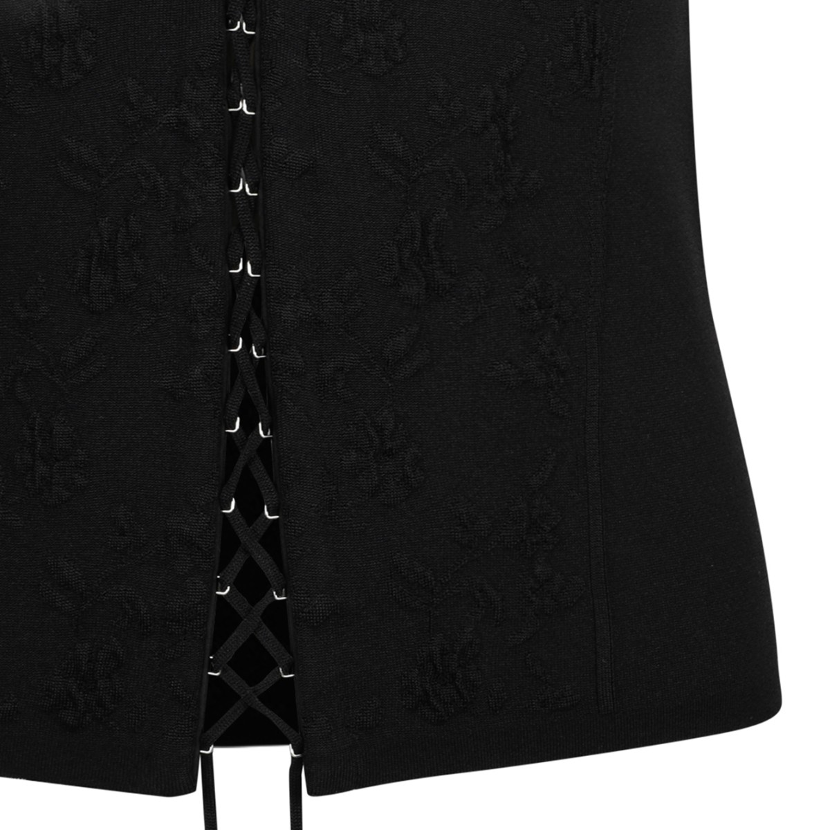 Alexander McQueen Black Corset Lace-Up Top.
