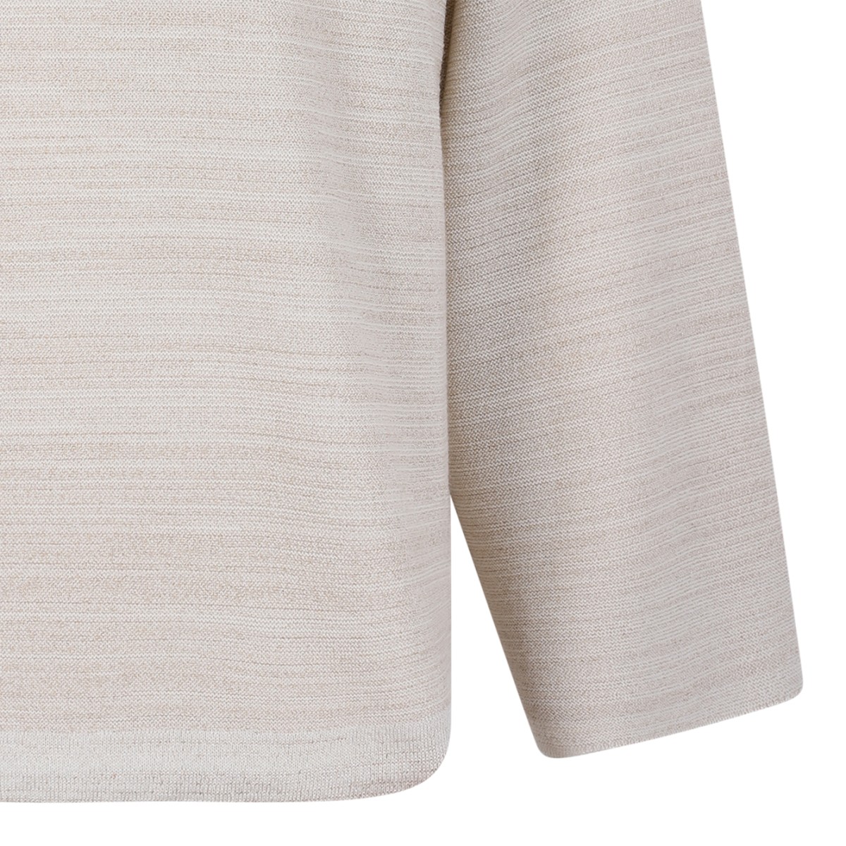 Fabiana Filippi Beige Textured Hooded Knit Top. 