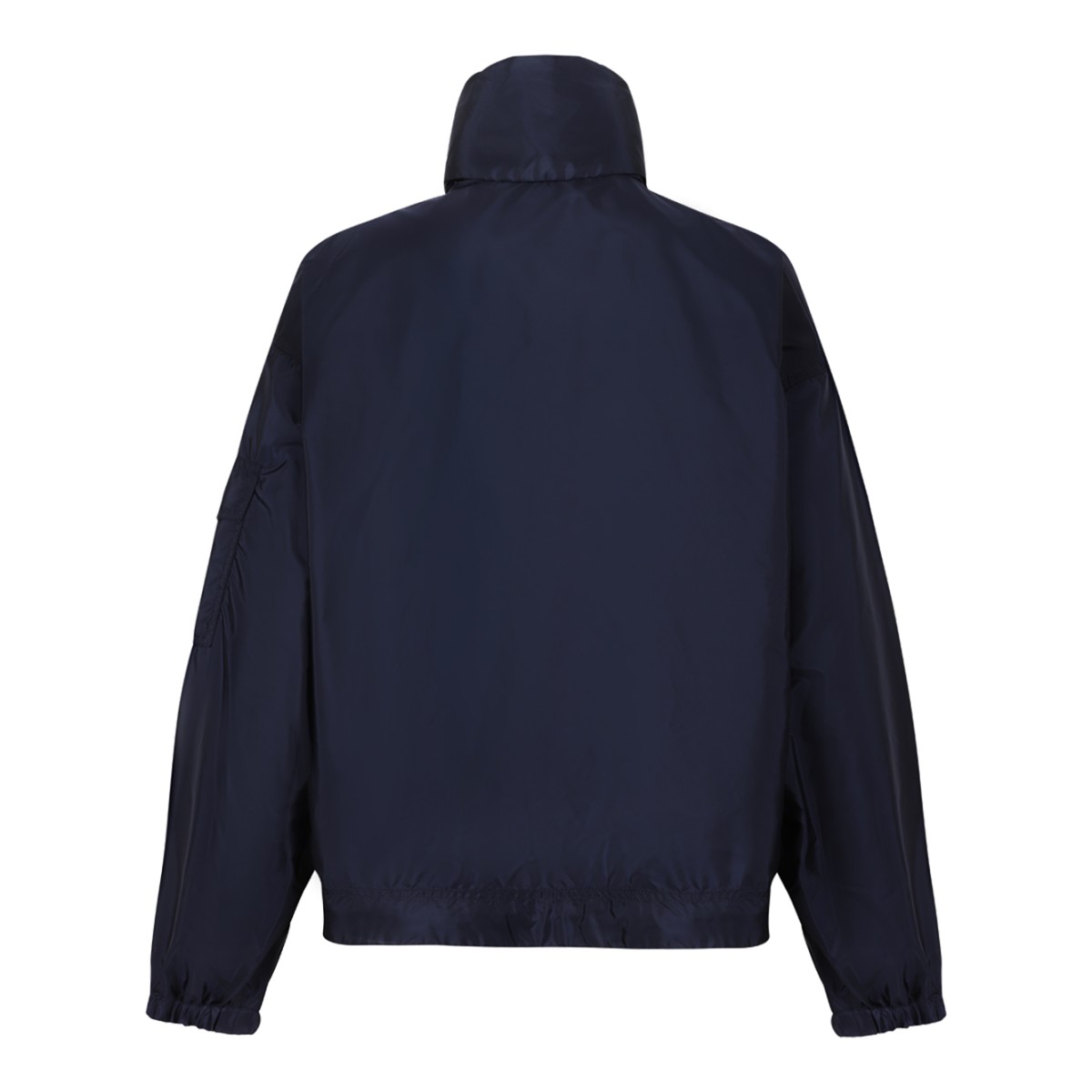 Moncler Black Technical Hooded Windbreaker Jacket.