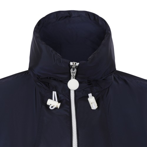 Moncler Black Technical Hooded Windbreaker Jacket.