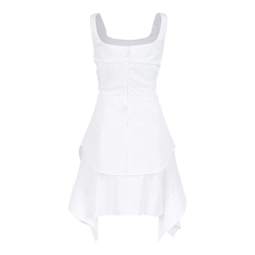 Alexander McQueen White Draped Mini Dress. 2