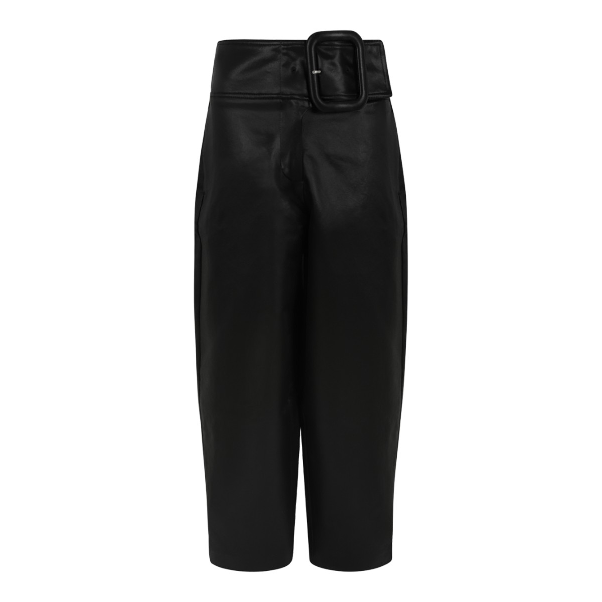 AMI Paris Black Belted Tailored Trousers.