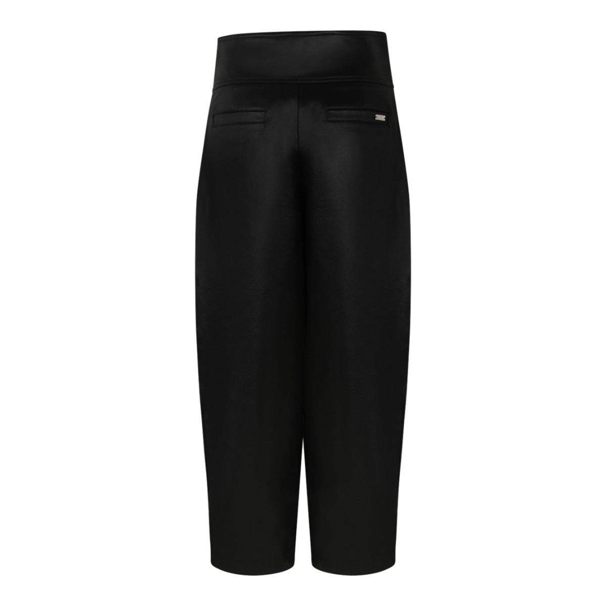 AMI Paris Black Belted Tailored Trousers.