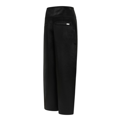 AMI Paris Black Belted Tailored Trousers.