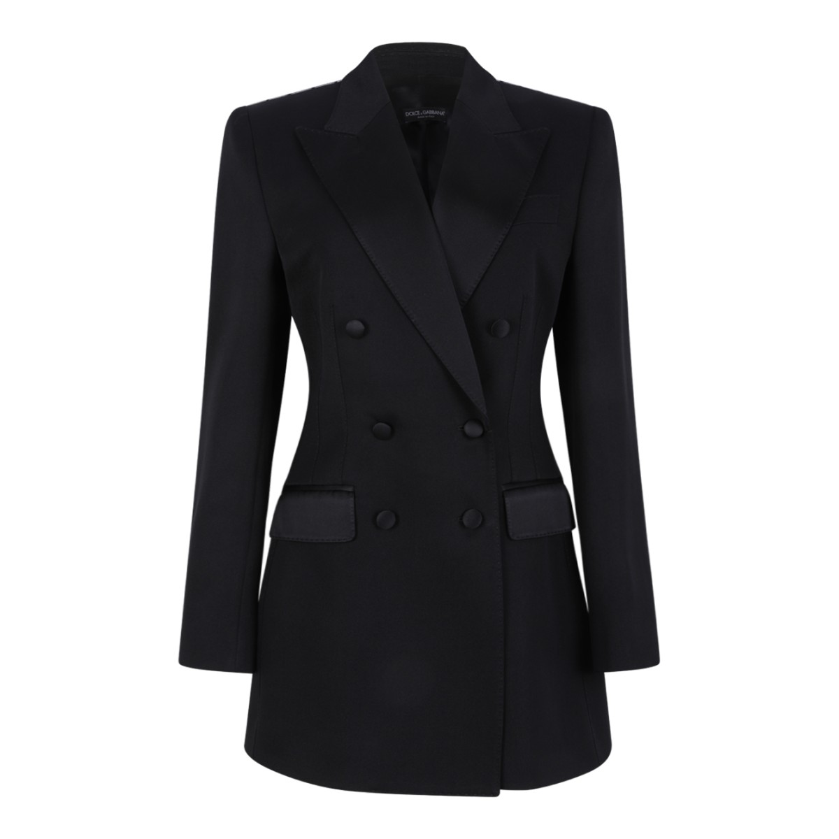 Dolce & Gabbana Black Double-Breasted Tailored Blazer.  