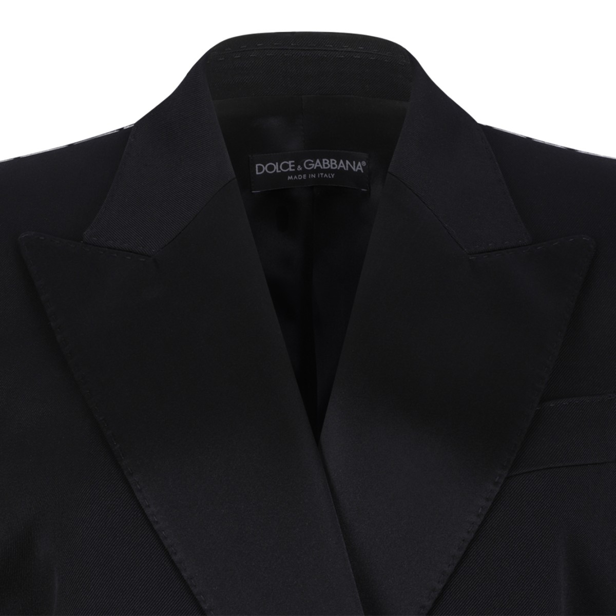 Dolce & Gabbana Black Double-Breasted Tailored Blazer.  