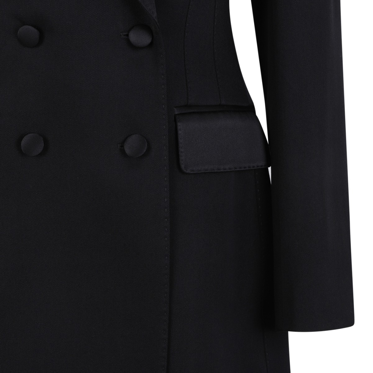 Dolce & Gabbana Black Double-Breasted Tailored Blazer.  
