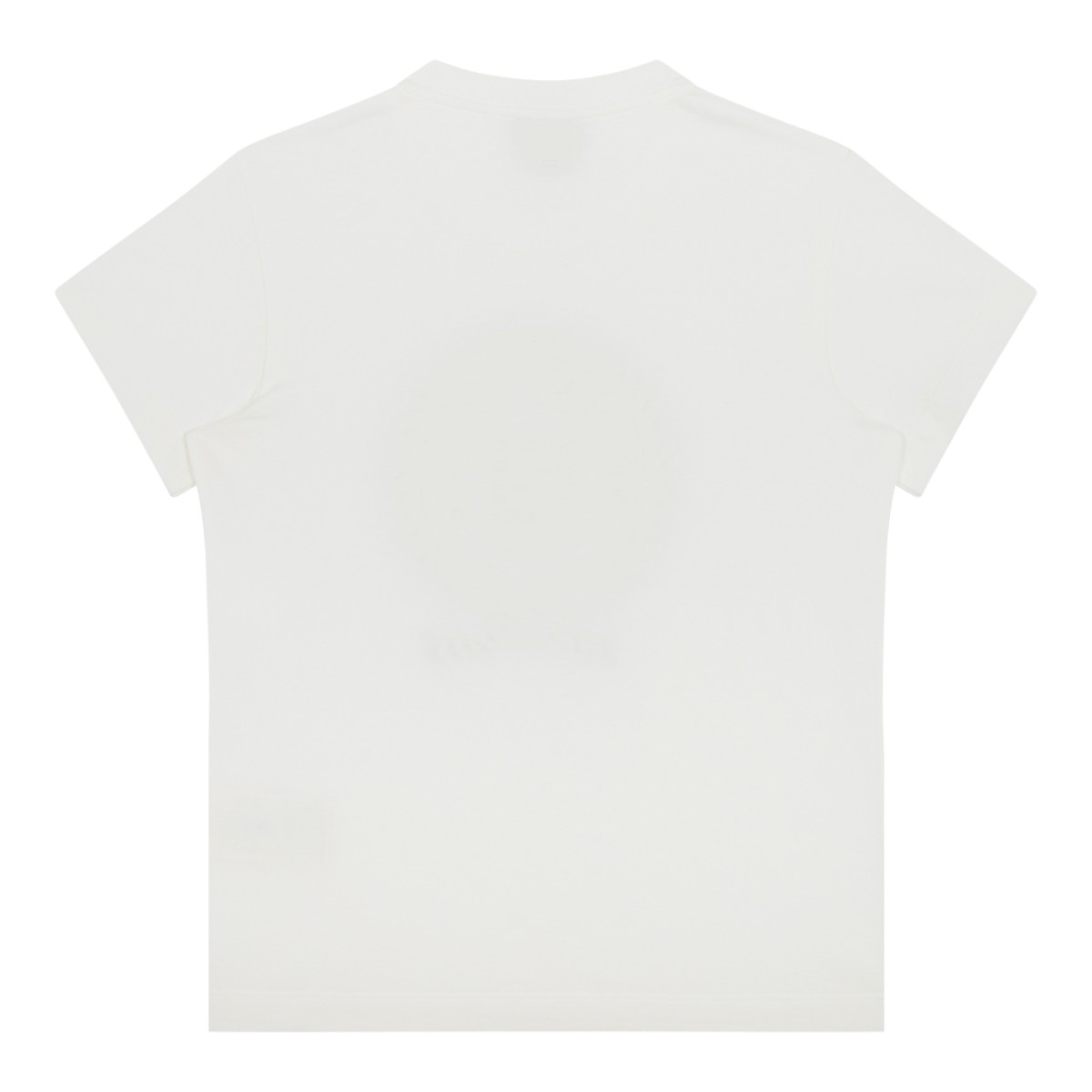 Fendi Kids White Logo Print Cotton T-Shirt.