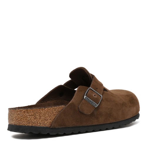 Birkenstock Brown Suede Boston Clogs.