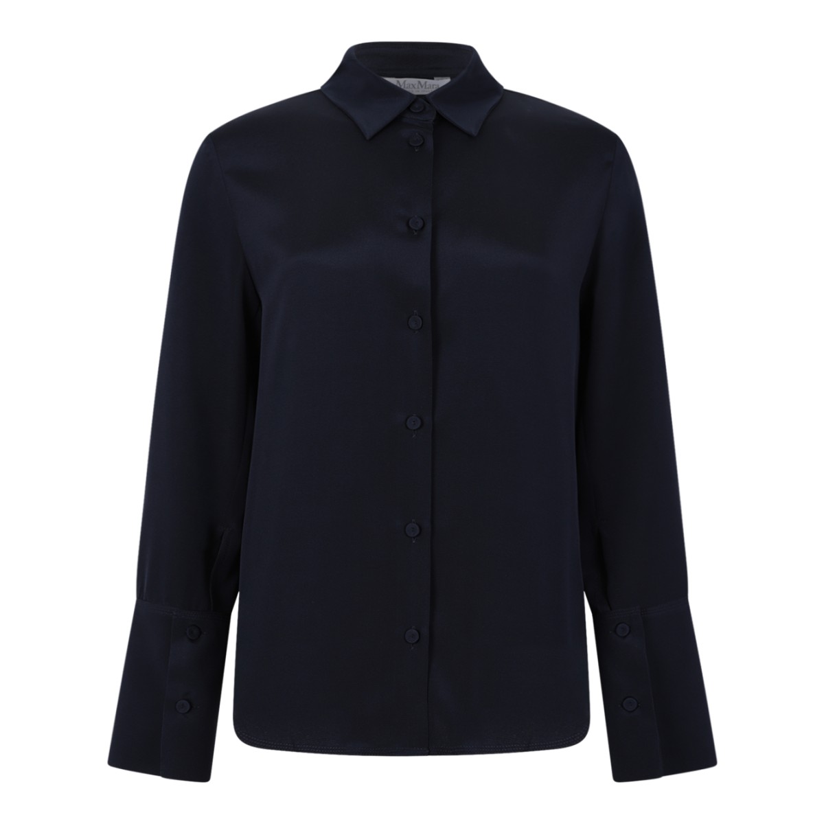 Max Mara Pure Navy Silk Shirt.  