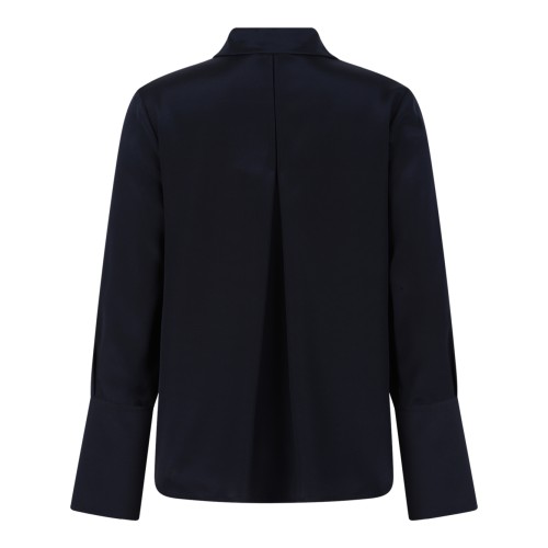 Max Mara Pure Navy Silk Shirt.  