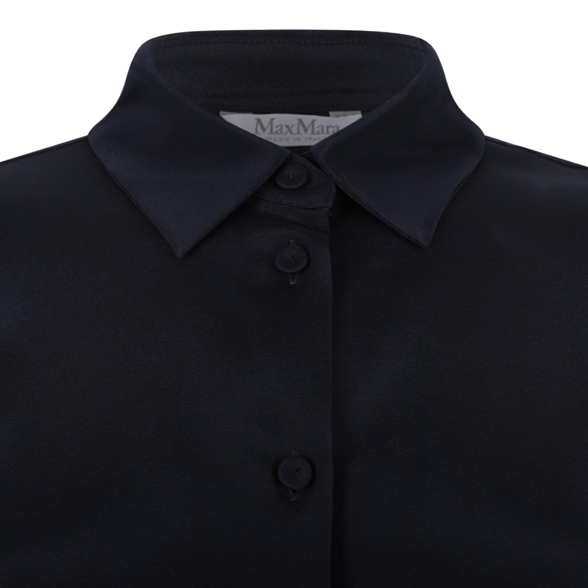 Max Mara Pure Navy Silk Shirt.  