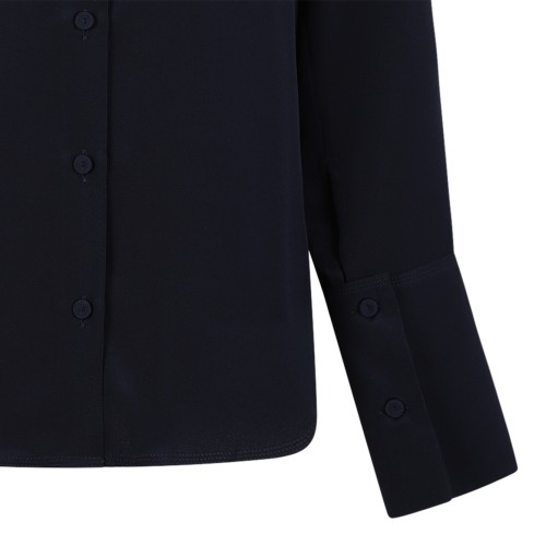 Max Mara Pure Navy Silk Shirt.  