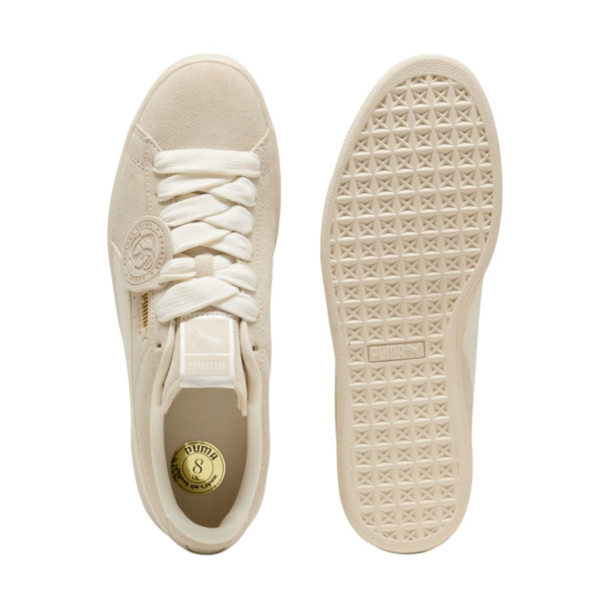 Puma Cream Suede Low-Top Sneakers.