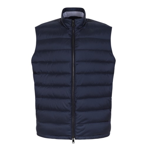 Paul & Shark Navy Blue Quilted Down Gilet.