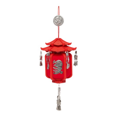 Hui Milano Red Embroidered Lantern-Inspired Bag.