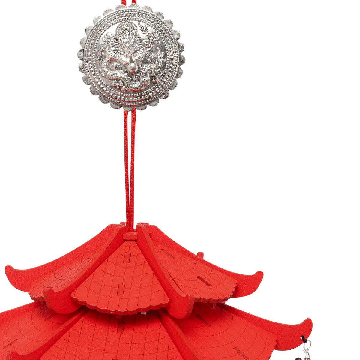 Hui Milano Red Embroidered Lantern-Inspired Bag.