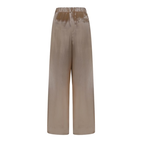 Fabiana Filippi Gold Satin Wide-Leg Trousers.   2