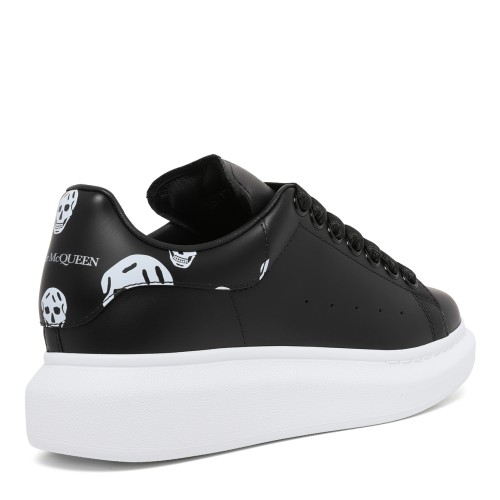 Alexander McQueen Black Leather Oversized Sole Sneakers.