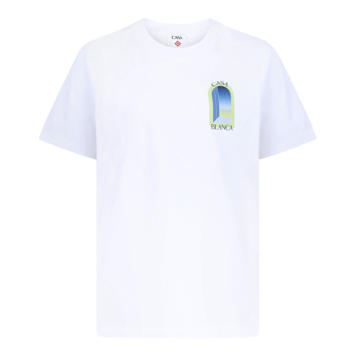 Casablanca White Printed Cotton T-Shirt. 