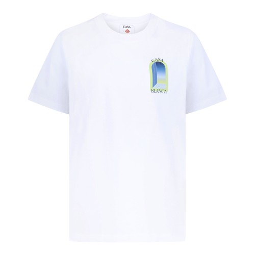Casablanca White Printed Cotton T-Shirt. 