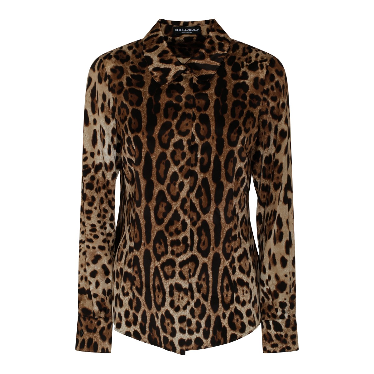 Dolce & Gabbana Leopard Print Silk Shirt.  