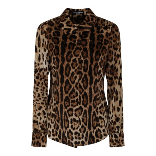 Dolce & Gabbana Leopard Print Silk Shirt.  