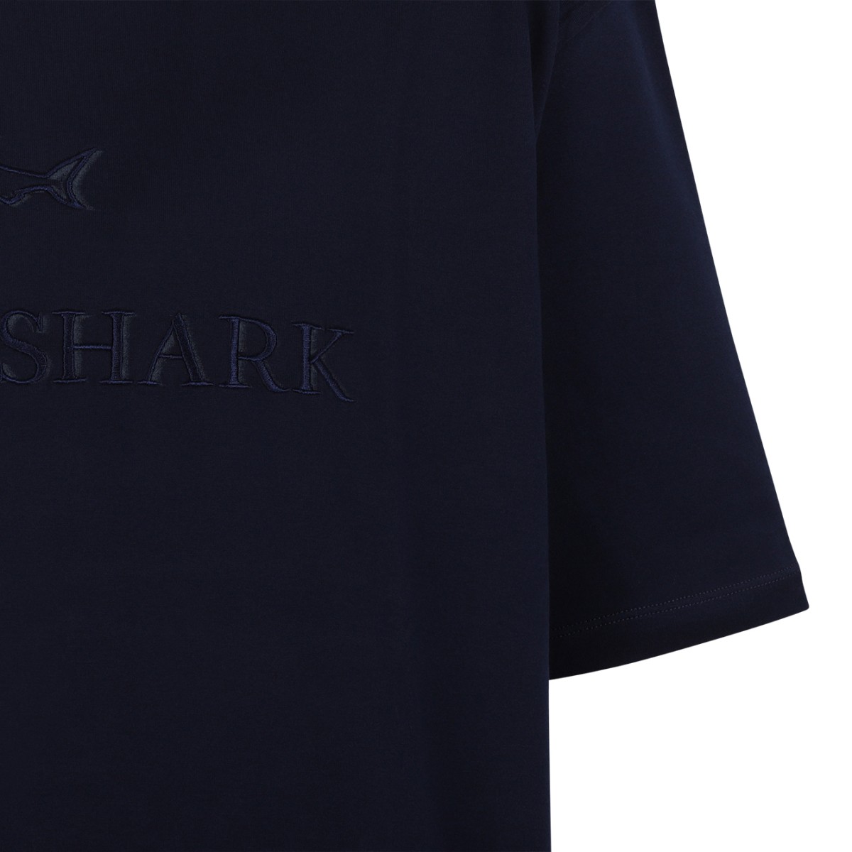 Paul & Shark Navy Blue Logo Cotton T-Shirt.