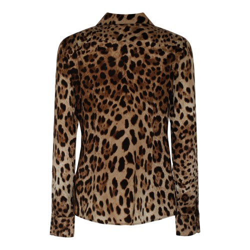 Dolce & Gabbana Leopard Print Silk Shirt.   2