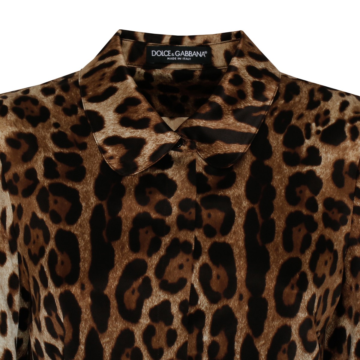 Dolce & Gabbana Leopard Print Silk Shirt.  