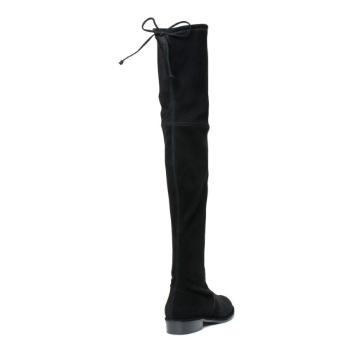 Stuart Weitzman Black Suede Over-the-Knee Boots.  