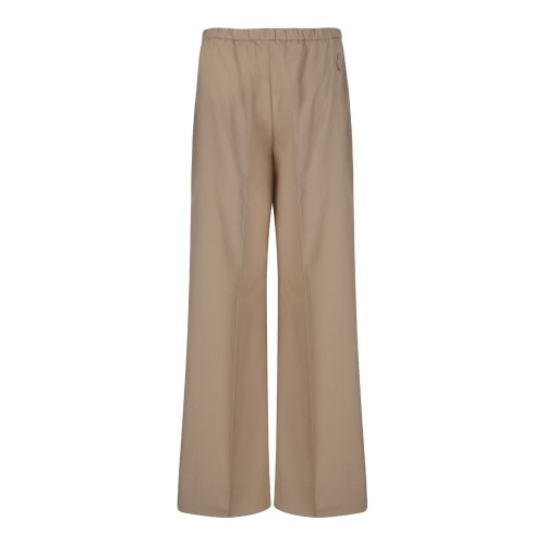 Moncler Beige Wide-Leg Technical Trousers.
