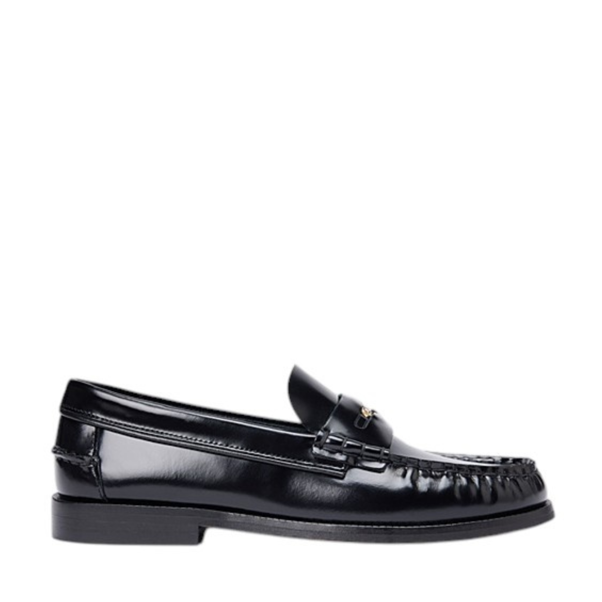 Tommy Hilfiger Black Leather Penny Loafers.  