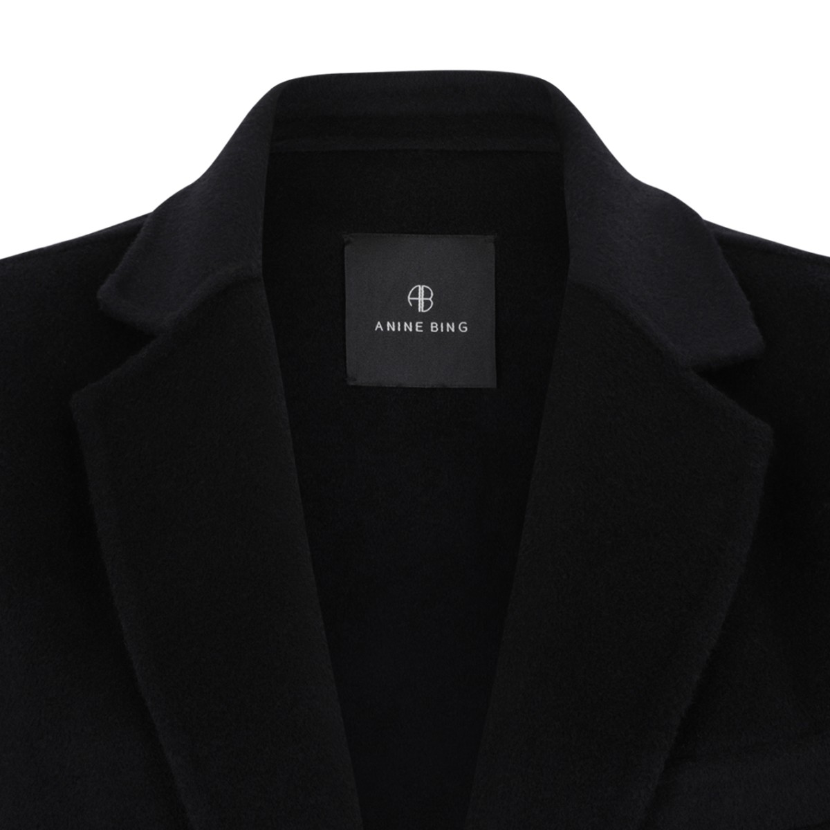 Anine Bing Dark Grey Washed Single-Breasted Blazer.