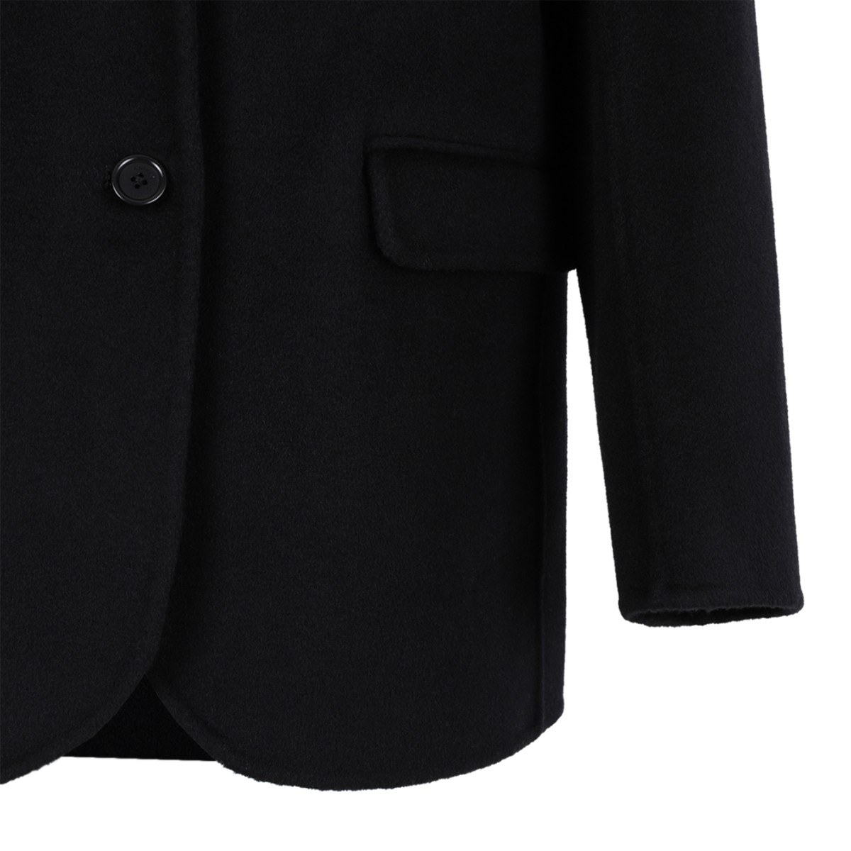 Anine Bing Dark Grey Washed Single-Breasted Blazer.