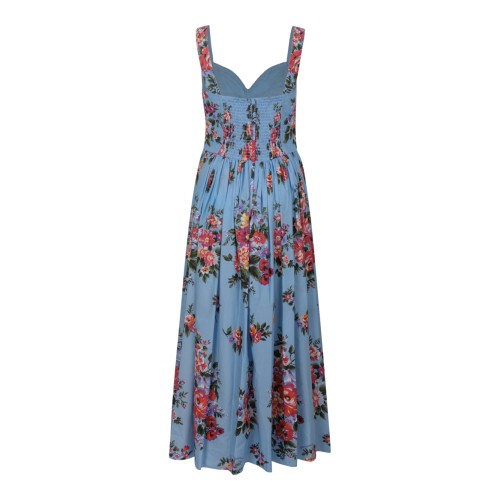 Dolce & Gabbana Light Blue Floral Midi Dress. 2