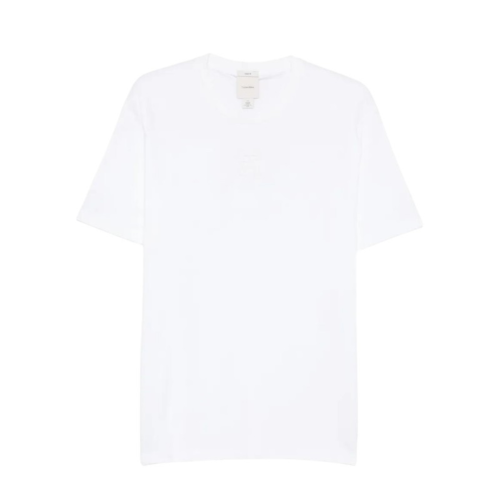 Calvin Klein White Cotton V-Neck T-Shirt.