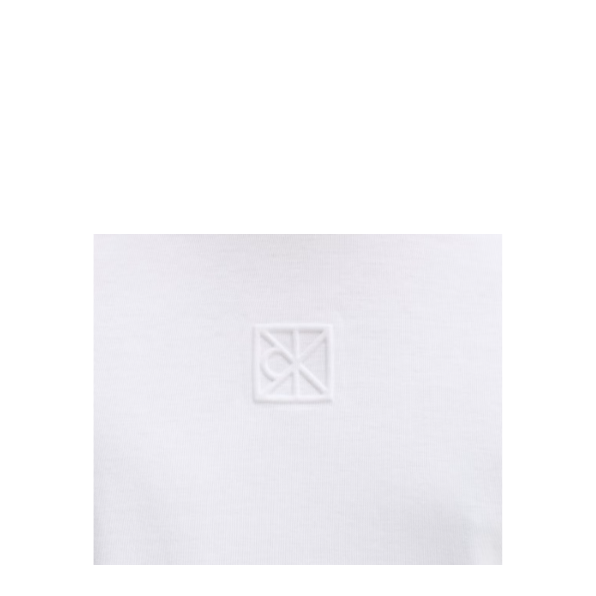 Calvin Klein White Cotton V-Neck T-Shirt.