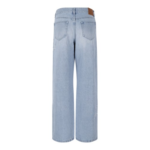 Casablanca Light Blue Patchwork Denim Jeans. 2