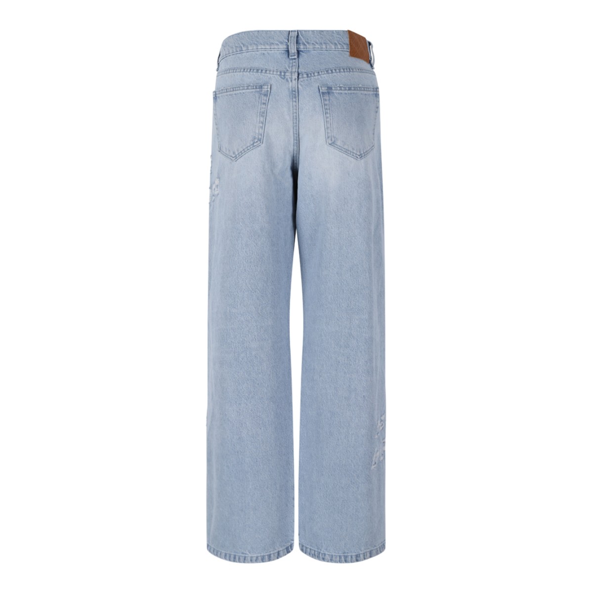 Casablanca Light Blue Patchwork Denim Jeans.